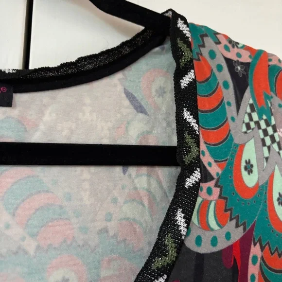 Custo Barcelona Dress Size Medium Abstract Boho 90s Y2K Knee Length Artsy V-Neck - Picture 6 of 16